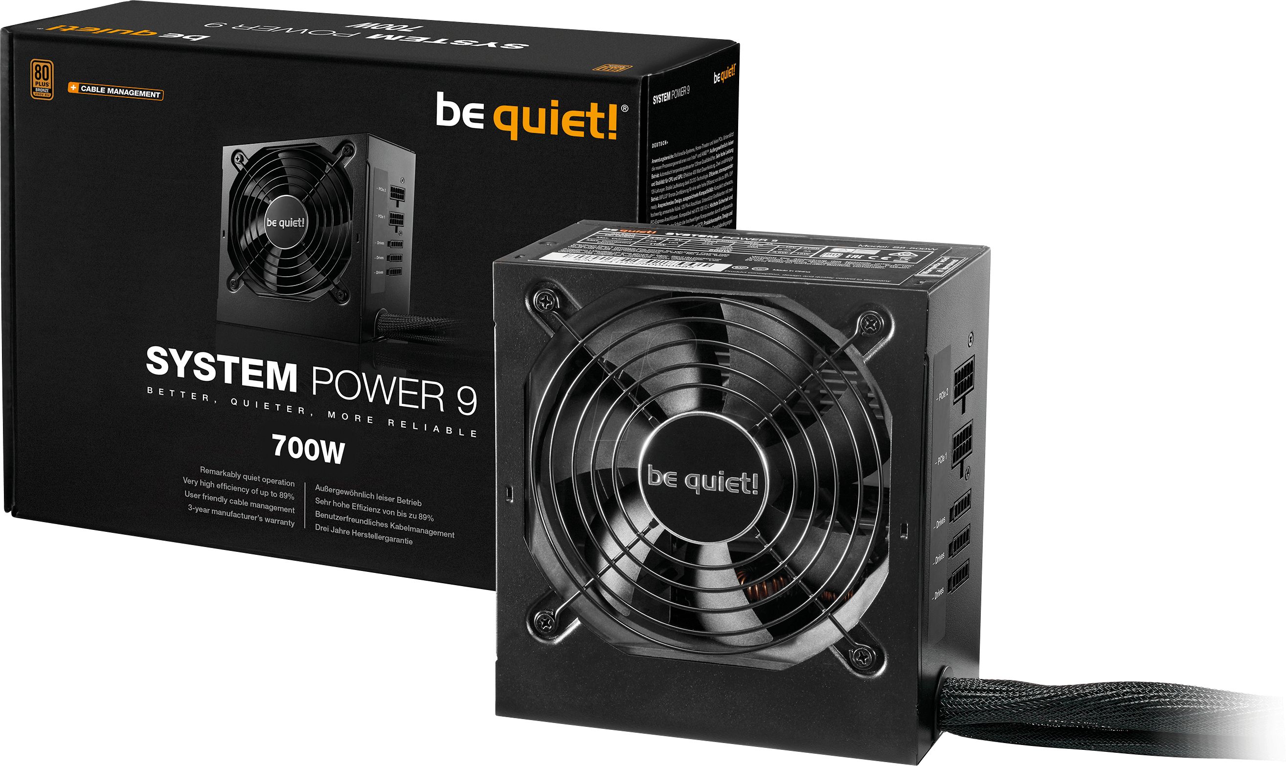 BEQUIET BN303 PSU be quiet System Power 9 700W CM, 80Plus Bronze_2