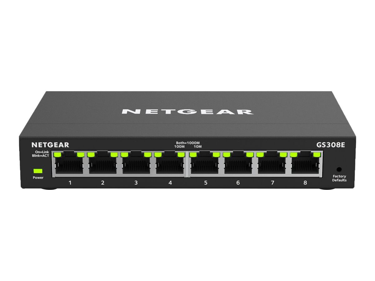 NETGEAR GS308E-100PES Netgear 8PT GIGE SMART MANAGED PLUS SOHO SWITCH (GS308E)