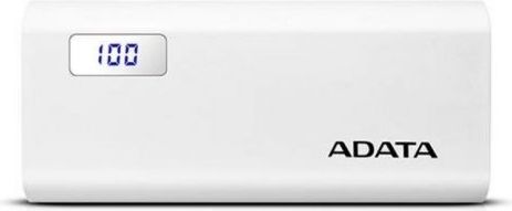 POWER BANK ADATA 20000mAh, Quick Charge 3.0 + PD 18W, 2 x USB &amp; 1 x USB-C, digital display pt. status baterie, P20000QCD 20.000 mAh, total 3A, white, 