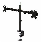SUPORT de birou KENSINGTON, pt 2 TV/monitor plat, diag. max 32 inch, rotatie, inclinare, pivotare, orizontala, verticala, totala, max 8 Kg,  K55409WW 