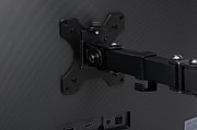 SUPORT de birou KENSINGTON, pt 2 TV/monitor plat, diag. max 32 inch, rotatie, inclinare, pivotare, orizontala, verticala, totala, max 8 Kg,  K55409WW 