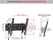 ﻿Suport TV de perete, Barkan E310+.B, Fix, 19