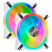 iCUE QL140 RGB 140mm RGB PWM White Dual Fan Kit with Lighting Node CORE_1