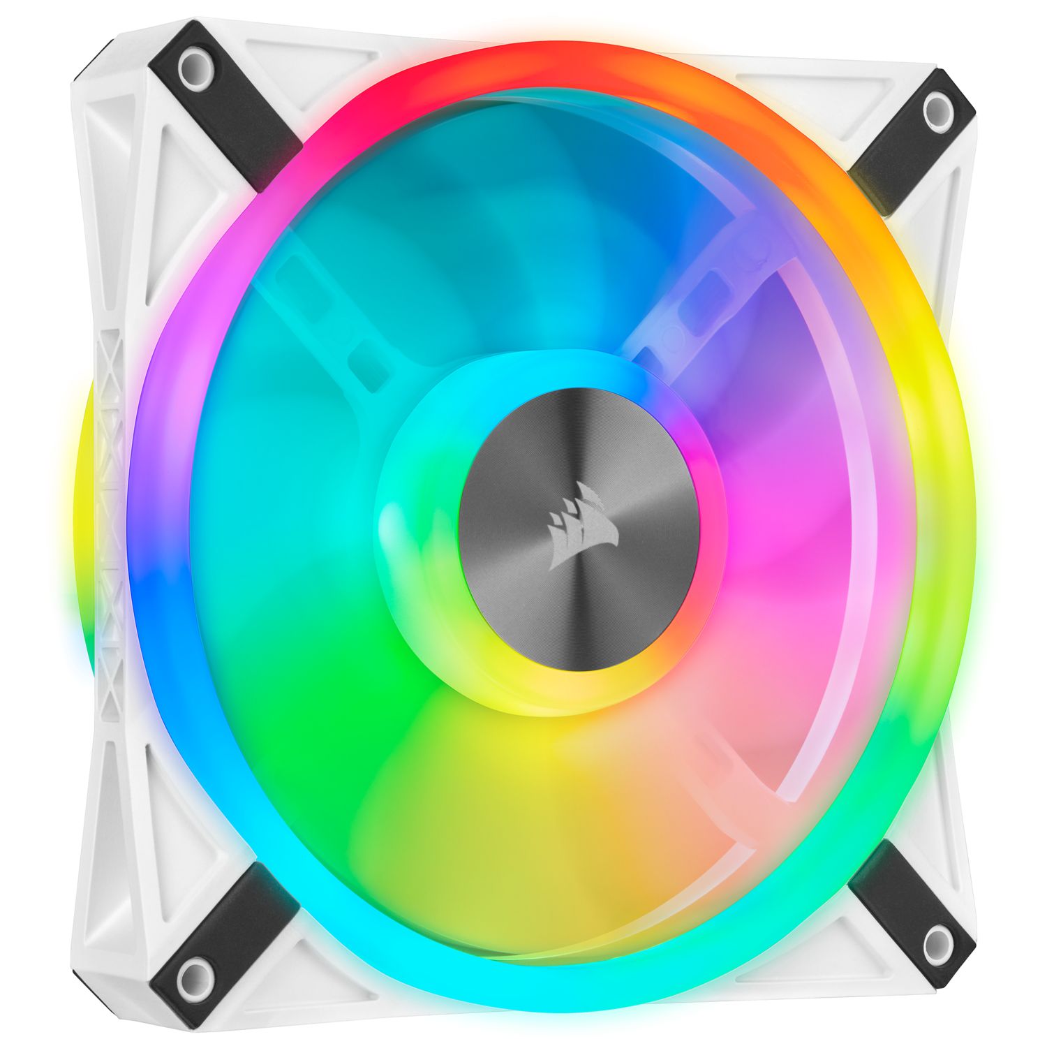 iCUE QL140 RGB 140mm RGB PWM White Dual Fan Kit with Lighting Node CORE_3