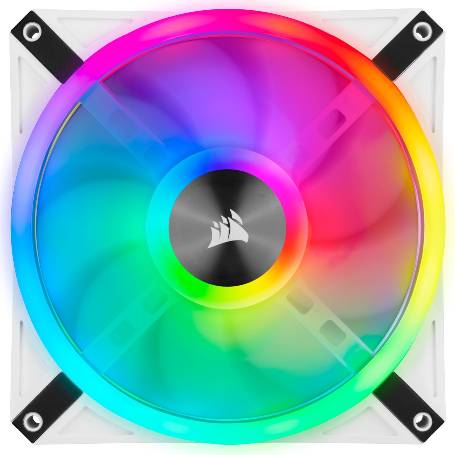 iCUE QL140 RGB 140mm RGB PWM White Dual Fan Kit with Lighting Node CORE_5