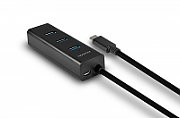 HUE-S2C, 4x USB3.0, Charging Hub, Conector incarcare MicroUSB , Tip C_1