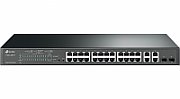 TP-LINK TL-SL2428P Smart Switch 24 PoE+ 10/100Mbps + 4 Gigabit RJ45 + 2 Combo SFP Slots 250W budget_1