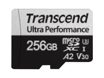 TRANSCEND 256GB microSD w/ adapter UHS-I U3 A2