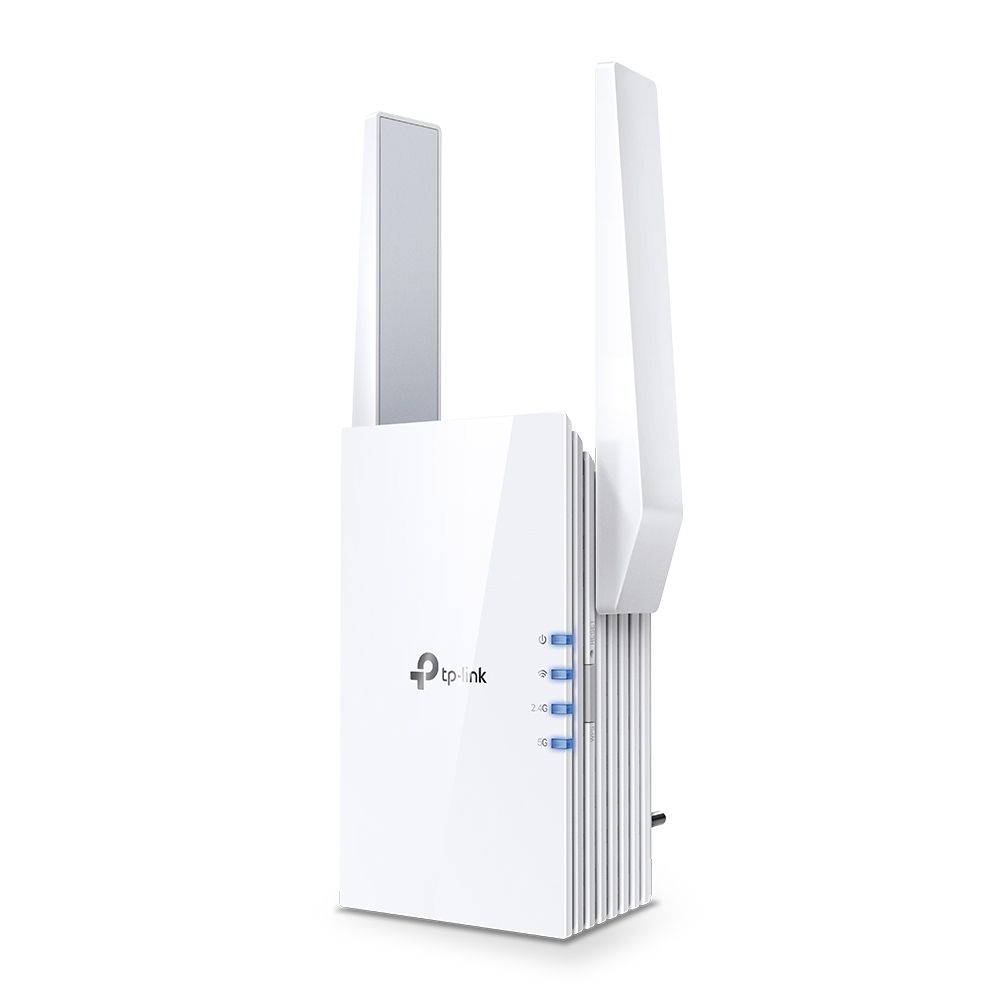 TP-link AX1800 Wi-Fi Range Extender, RE605X, 2* external antenna, 1 X Gigabit Ethernet Port, Wireless Standards- IEEE 802.11a/n/ac/ax 5GHz, IEEE 802.11b/g/n/x 2.4GHz, 2.4GHz and 5GHz, 574 Mbps at 2.4GHz, 1201 Mbps at 5GHz._2