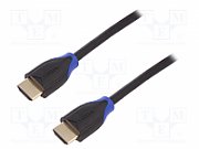 CABLU video LOGILINK, HDMI (T) la HDMI (T), 2m, conectori auriti, rezolutie maxima 4K DCI (4096 x 2160) la 60 Hz, ver. 2.0b, w. ethernet, negru, 