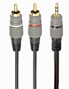 CABLU audio GEMBIRD stereo (3.5 mm jack la 2 x RCA), 10m, conectori auriti, 