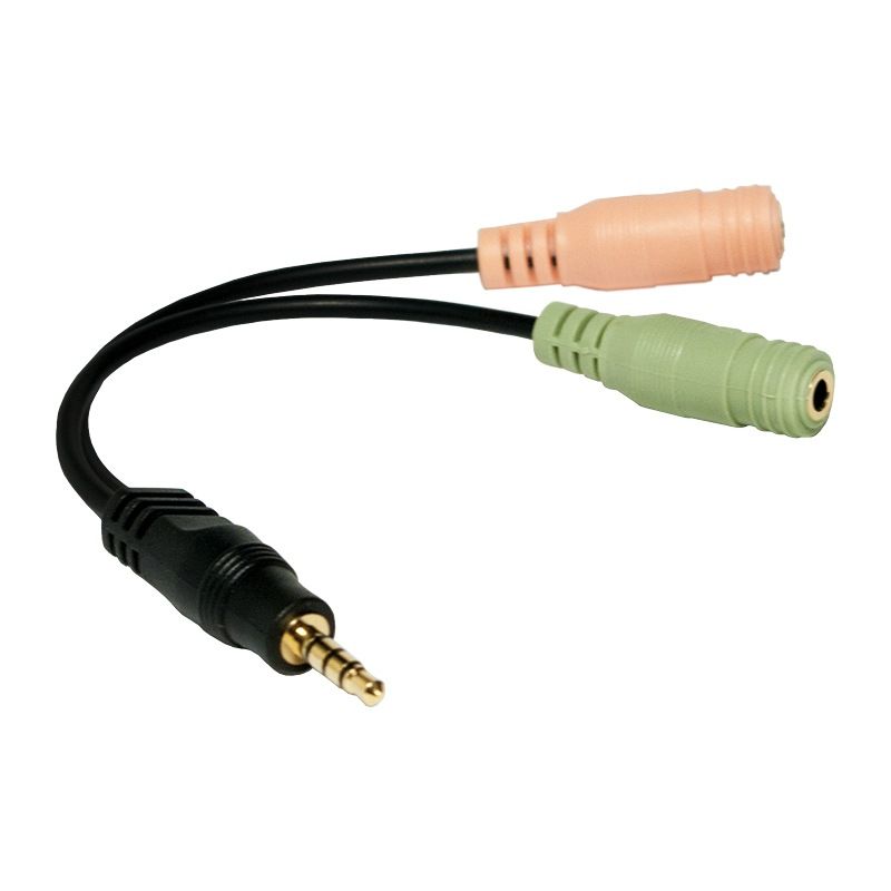 ADAPTOR audio LOGILINK 3.5mm stereo 3p. (t) la 2 x 3.5 stereo (m), Logilink 