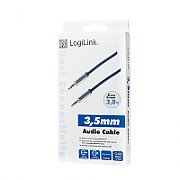 CABLU audio LOGILINK stereo (RCA T/T), 1m, conectori auriti, negru 