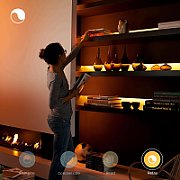 Banda LED RGBW inteligenta Philips Hue Lightstrip Plus, ZigBee Light Link, Bluetooth, 20W, IP20, lumina ambianta alba si color, temperatura reglabila 2000-6500K, 1600 lumeni, durata de viata 25.000 de ore, funcționează cu consola Hue Bridge, lungime banda 2 metri, include 1x adaptor de curent_4