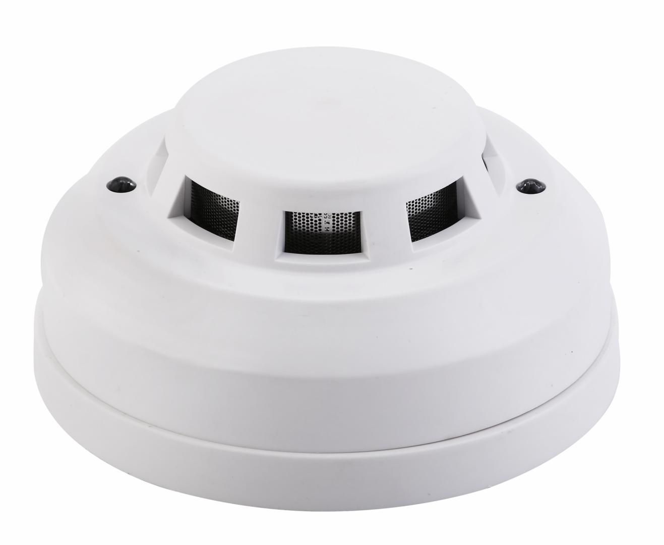 Detector de fum fotoelectric pe 4 fire, ND-M532 Auto reset Alimentare12V Curent alarma 10mA Curent in stand by 2mA Iesire releu :N.C.,28VDC, 100mA Arie de detectie 80 de metri patrati cand esteinstalat la 6-12metri sau 60metri patrati cand este instalat sub 6metri Dimensiune (Diameter x H)