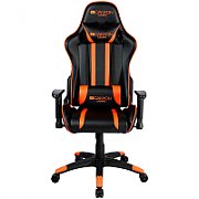 CANYON Fobos GС-3 Gaming chair, PU leather, Cold molded foam, Metal Frame, Top gun mechanism, 90-165 dgree, 2D armrest, Class 4 gas lift, Nylon 5 Stars Base, 60mm PU caster, black+Orange._1