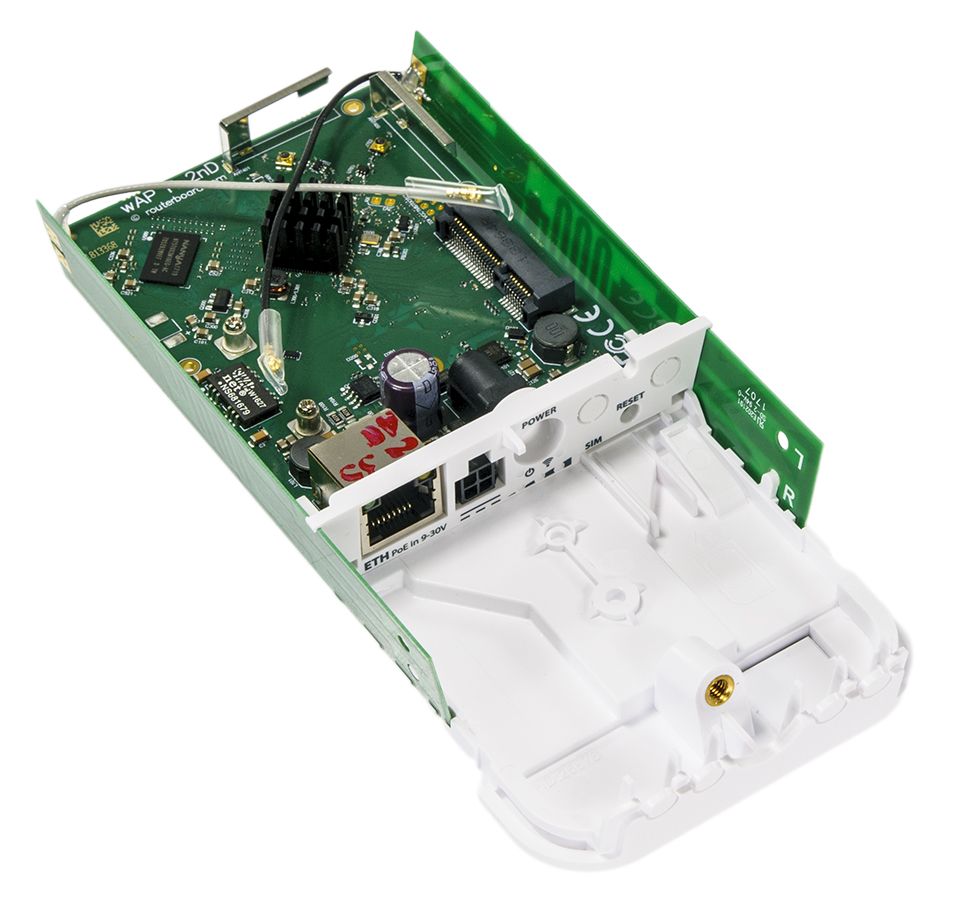 MIKROTIK RBwAPR-2nD&R11e-LTE wAP LTE kit LTE Access Point LTE 150Mb/s 2.4GHz WiFi 1x RJ45 100Mb/s 1x miniPCI-e 1x SIM_2