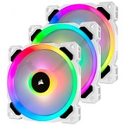 Corsair LL Series, LL120 RGB White, 120mm Dual Light Loop RGB LED PWM Fan, 3 Fan Pack with Lighting Node PRO CO-9050092-WW_1