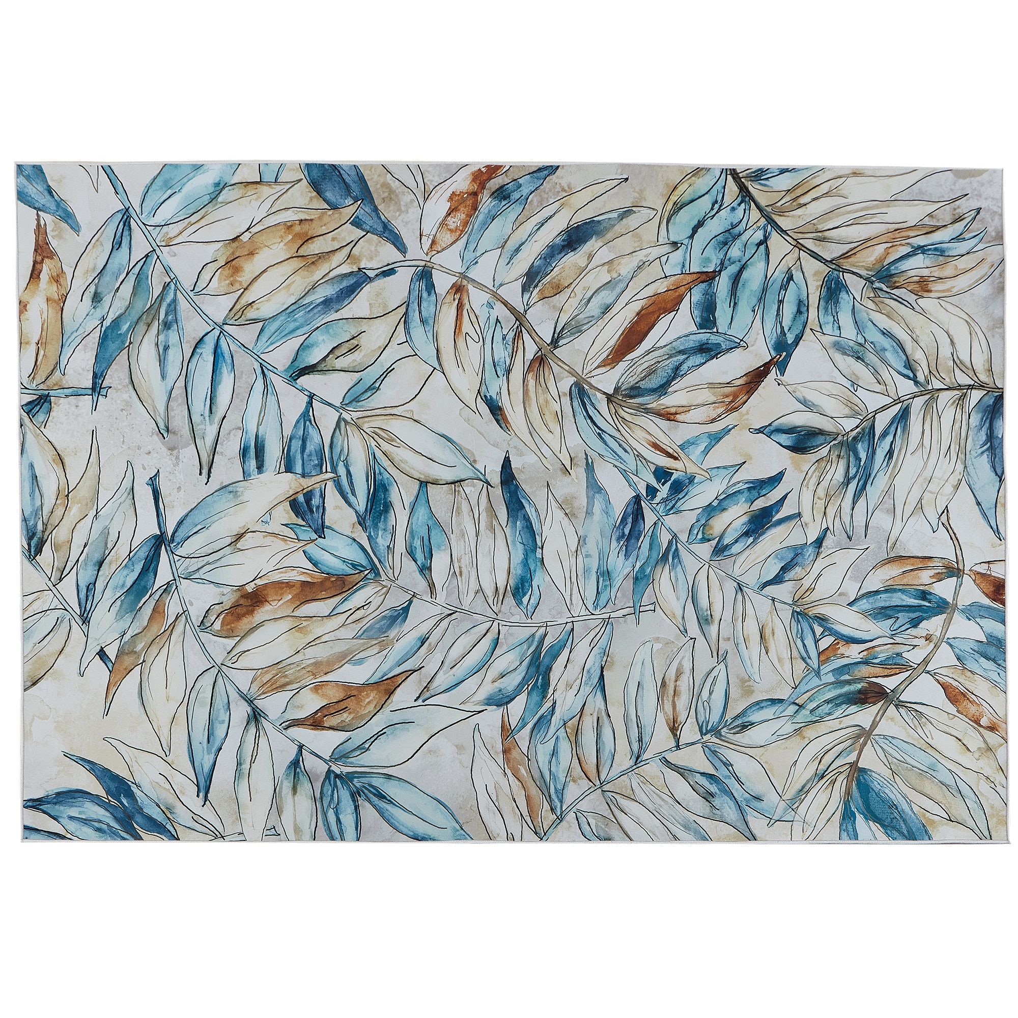 Covor Heinner cu print digital 3D, 160x230cm, Leafs