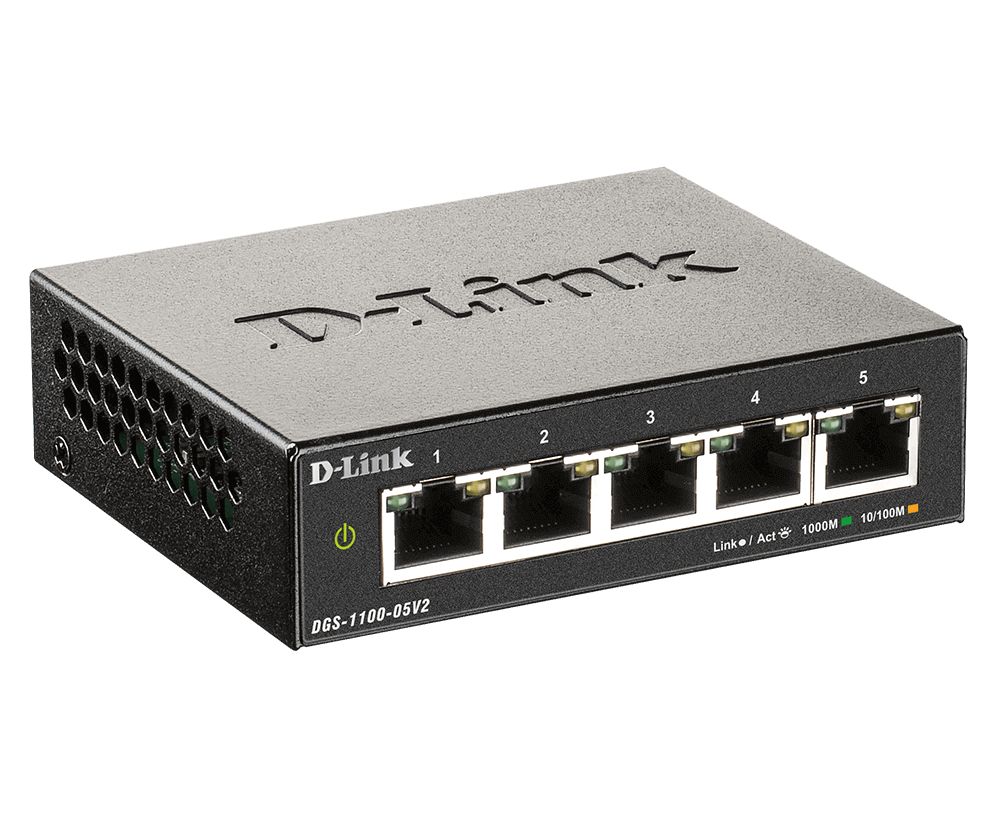 D-Link DGS-1100-05V2 network switch Managed Gigabit Ethernet (10/100/1000) Black_2