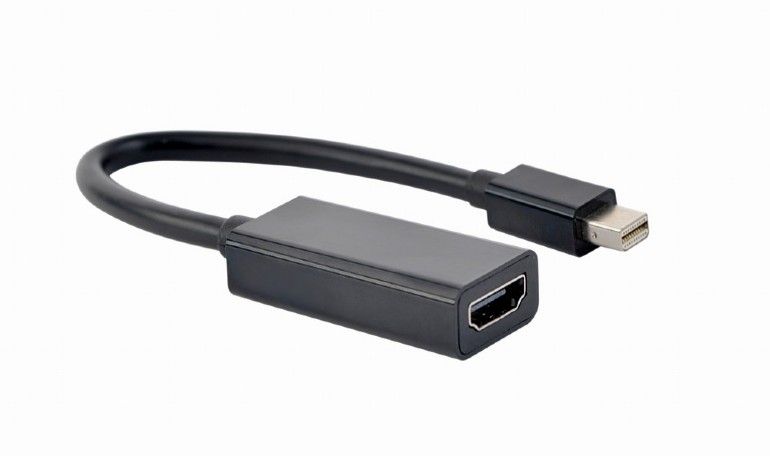 ADAPTOR video GEMBIRD, Mini-DisplayPort (T) la HDMI (M), rezolutie maxima 4K (3840 x 2160) la 30Hz, black, \ A-mDPM-HDMIF4K-01\  (include TV 0.06 lei)