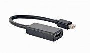 ADAPTOR video GEMBIRD, Mini-DisplayPort (T) la HDMI (M), rezolutie maxima 4K (3840 x 2160) la 30Hz, black, \ A-mDPM-HDMIF4K-01\  (include TV 0.06 lei)