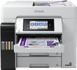 Multifunctional inkjet color CISS Epson L6580, dimensiune A4 (Printare, Copiere, Scanare, Fax), viteza 32 ppm alb-negru, 32ppm color, rezolutie 4800x1200 dpi, alimentare hartie 250 coli, ADF 50 coli scanner CIS rezolutie 1200x2400 dpi, DADF, fax memorie 180 pagini, Limbaje printare: PCL3, PCL5c_3