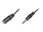 ASSMANN Audio extension cable stereo 3.5mm 2.50m CCS 2x0.10/10 shielded M/F black_1