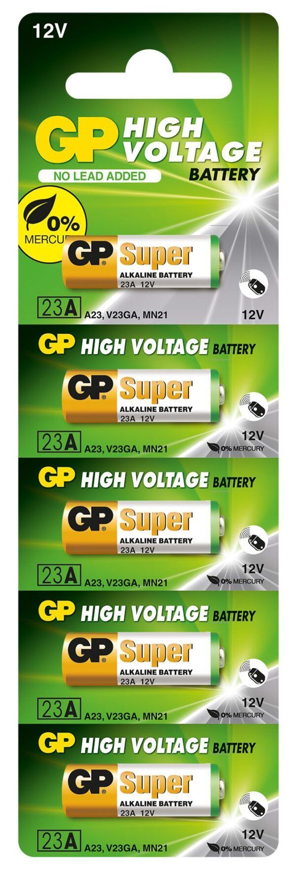 Baterie GP Batteries, Super Alcalina (23A) 12V alcalina, blister 5 buc. 23AF-U5, 