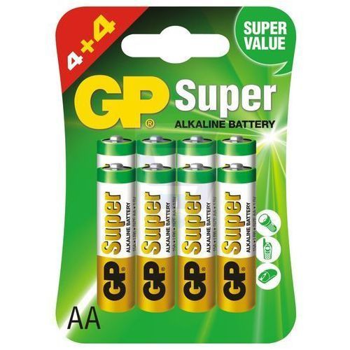 Baterie GP Batteries, Super Alcalina AA (LR6) 1.5V alcalina, blister 8 buc. 