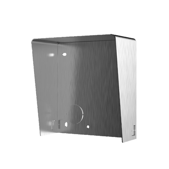 Protectie ploaie pentru un modul de videointerfon modular Hikvision DS- KABD8003-RS1/S, material otel inoxidabil, montaj aplicat, dimensiuni: 116.4 × 122 × 58 mm, greutate: 298.9 g
