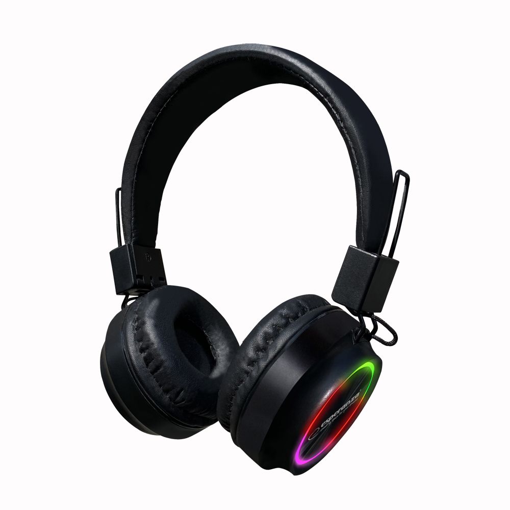 Esperanza EH219 Bluetooth RGB headphones Headband, Black_2