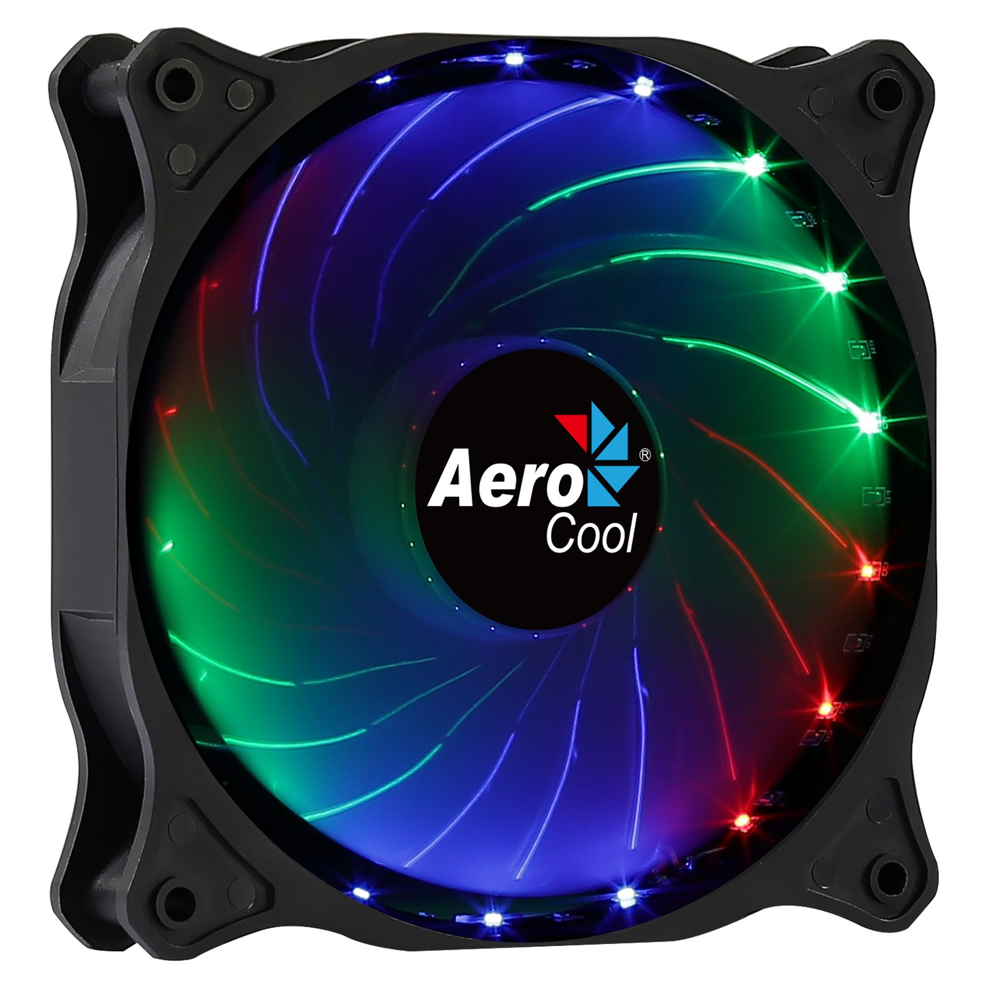 Aerocool COSMO12FRGB PC Fan 12cm LED RGB Molex Connector Silent Black_2