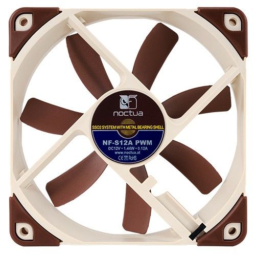 Noctua NF-S12A PWM computer cooling component Computer case Fan 12 cm Brown_4