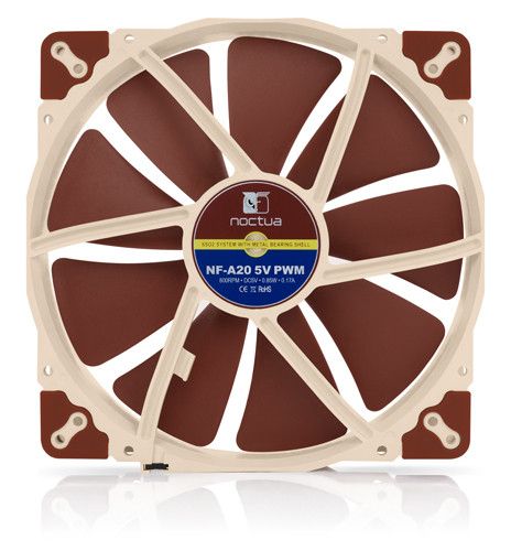 Noctua NF A20 5V PWM Computer case Fan 20 cm Beige, Red_3