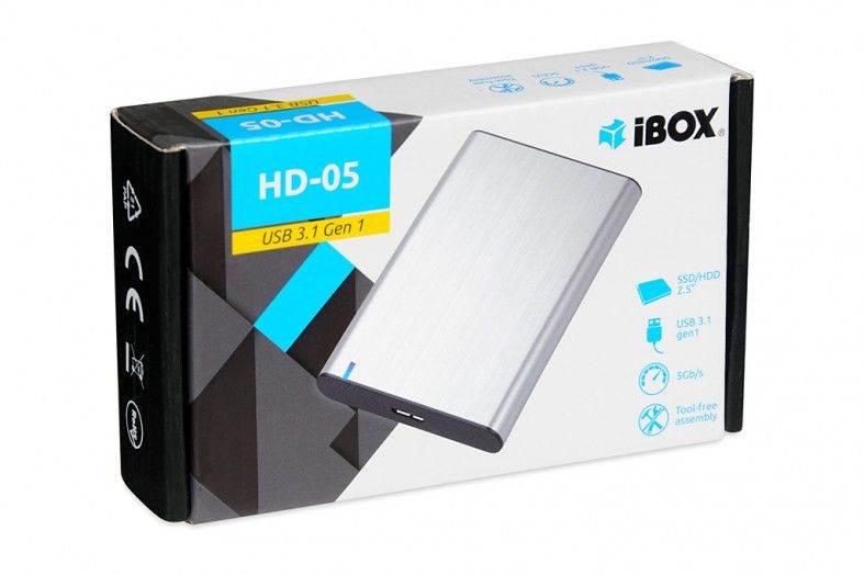 iBox HD-05 HDD/SSD enclosure Grey 2.5