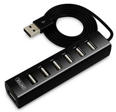 UNITEK HUB 7X USB 2.0 BLACK, Y-2160_2