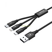 UNITEK C14049BK USB cable 1.2 m USB 2.0 USB C Micro-USB B/Lightning Black_1