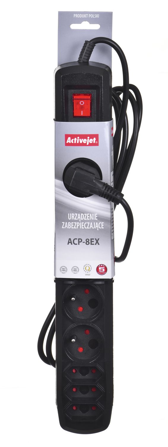 Activejet APN-8G/3M-BK power strip with cord_3