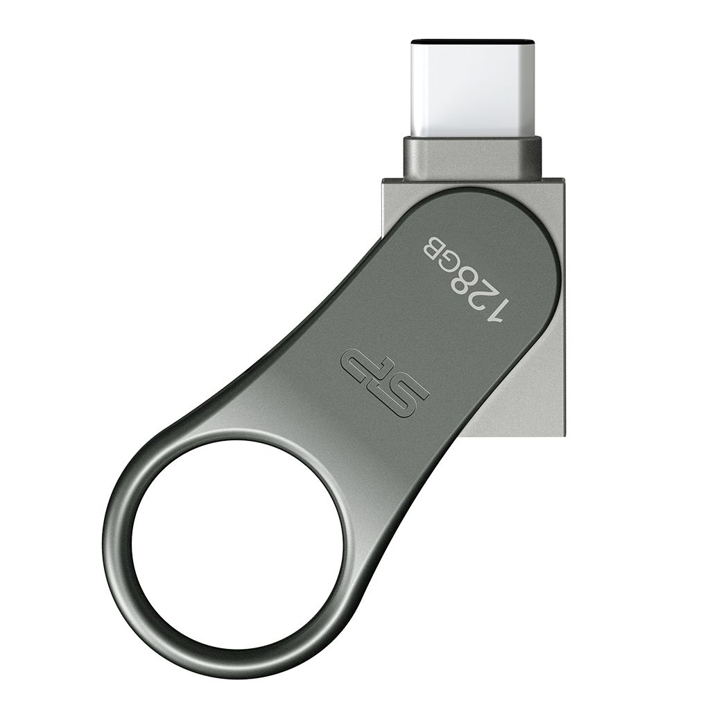 Silicon Power Mobile C80 USB flash drive 128 GB USB Type-A / USB Type-C 3.0 (3.1 Gen 1) Titanium_2