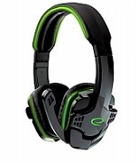 Esperanza EGH310G Headphones with microphone Headband Black, Green_1