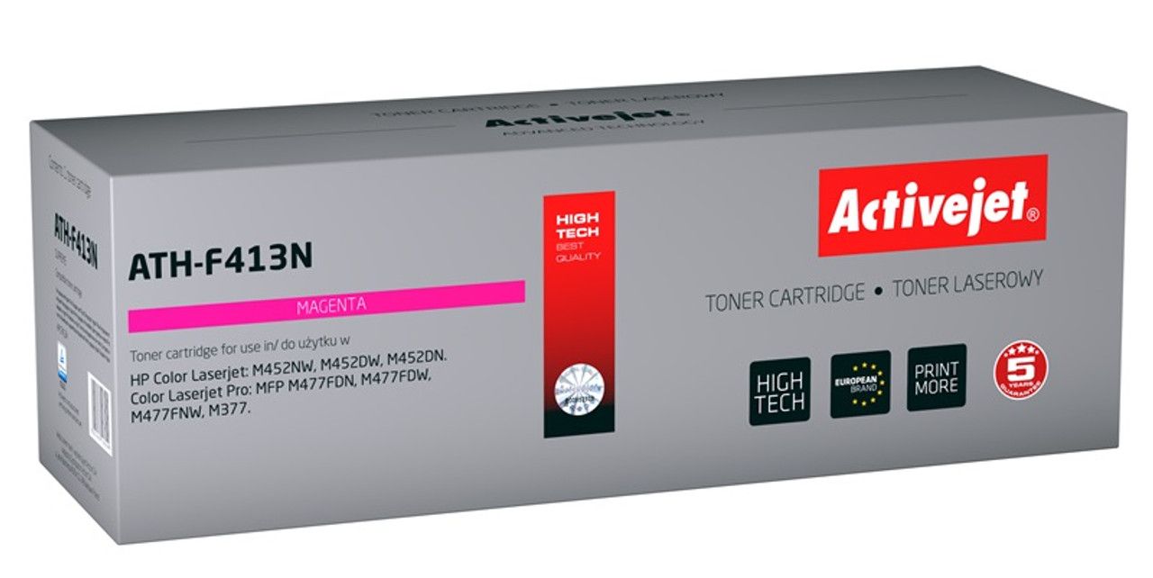 Activejet ATH-F413N toner for HP printer HP 410A CF413A replacement Supreme 2300 pages magenta