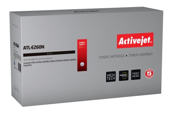 Activejet ATL-E260N toner for Lexmark printer Lexmark E260A11E replacement Supreme 3500 pages black