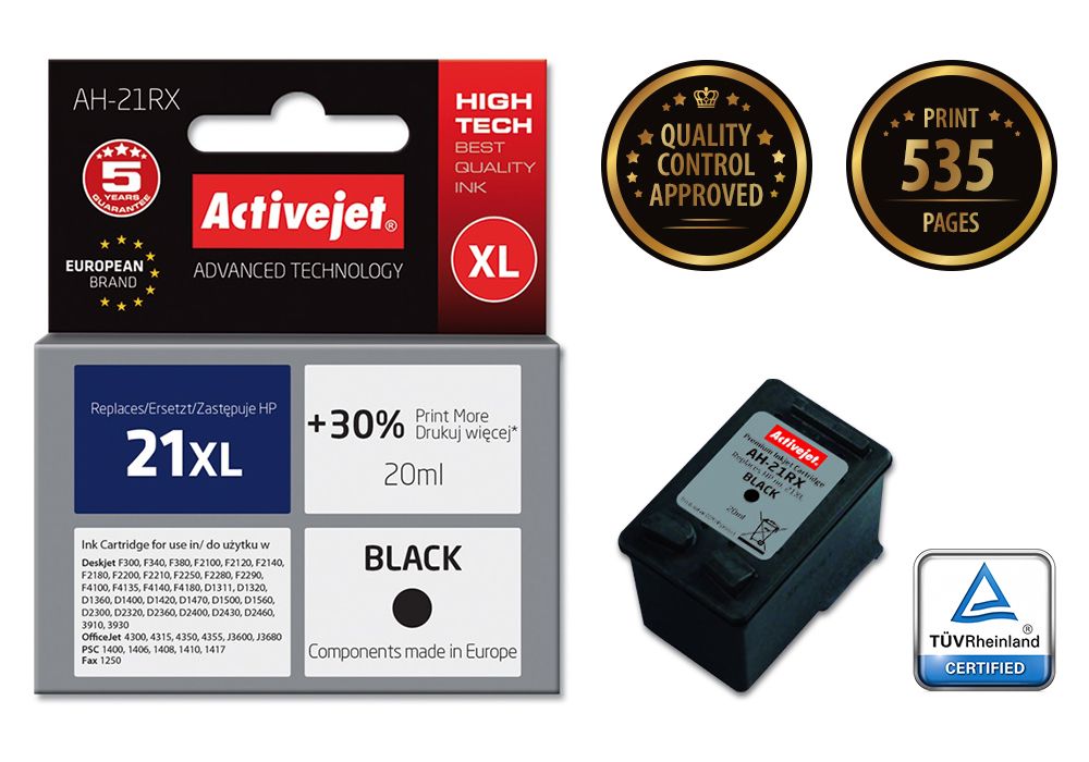 Activejet ink for Hewlett Packard No.21XL C9351A_2