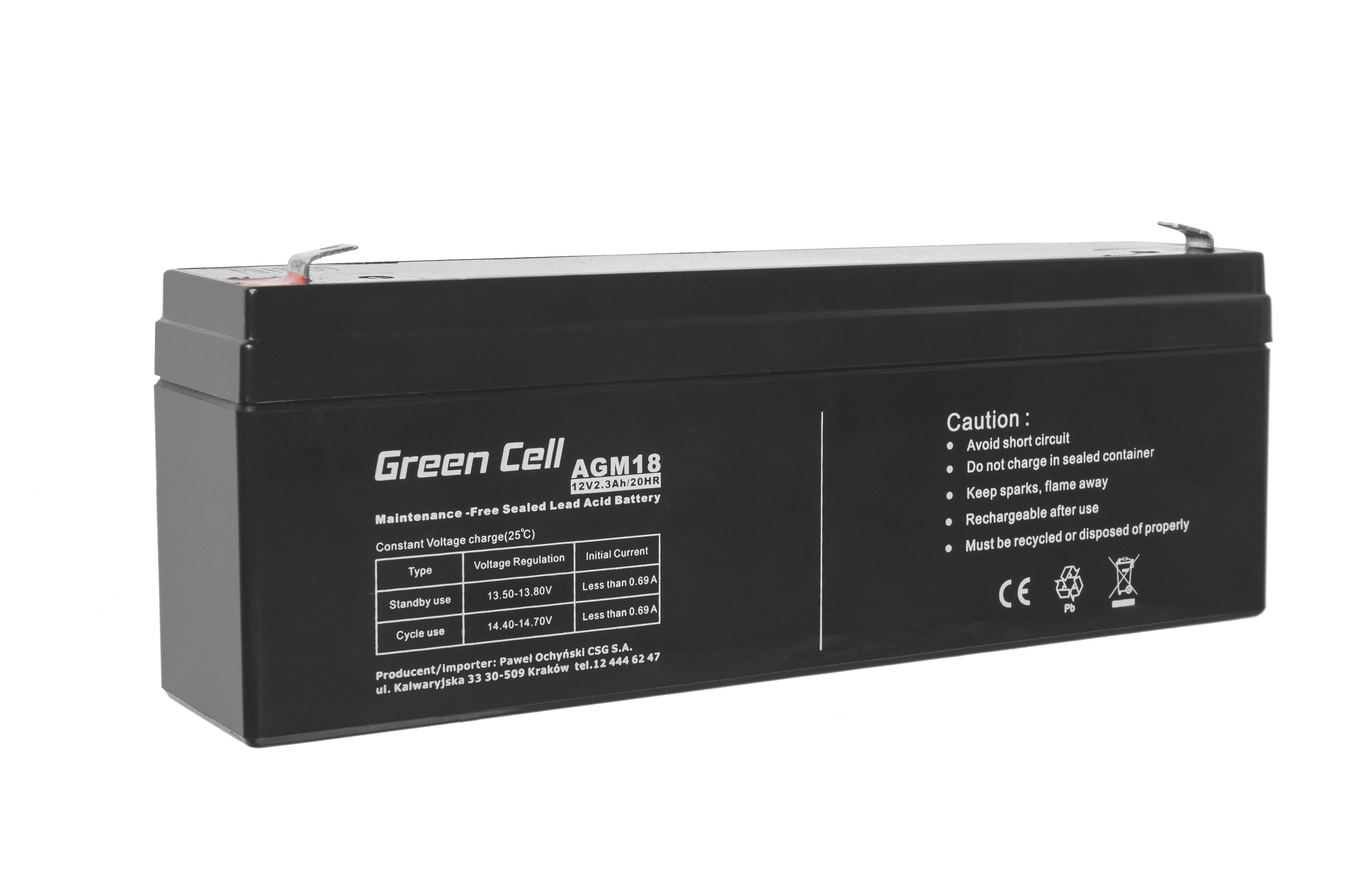 Green Cell AGM18 UPS battery 12 V 2.3 Ah_11