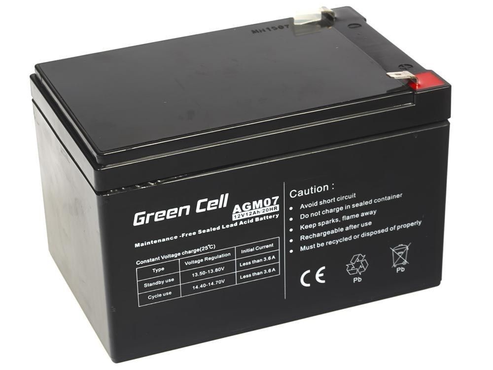 Green Cell AGM Battery 12V 12Ah - Batterie - 12.000 mAh Sealed Lead Acid (VRLA)_1