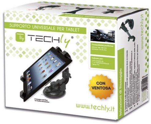 Techly Universal Car Sucker Stand for Tablet 7-10.1