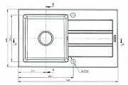 Sink MAIDSINKS Promo 76x44 1B 1D black_2