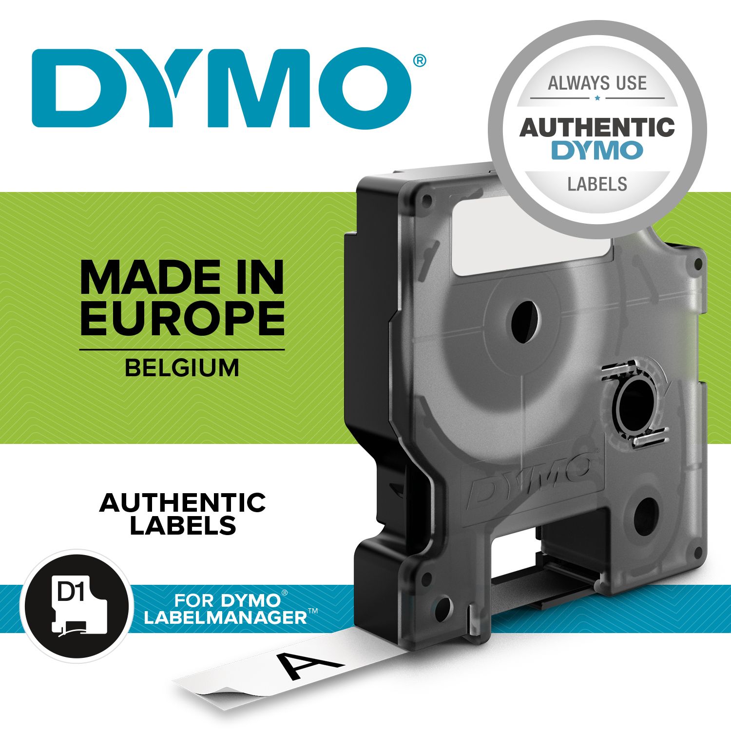 DYMO D1 Standard - Black on Yellow - 12mm_12