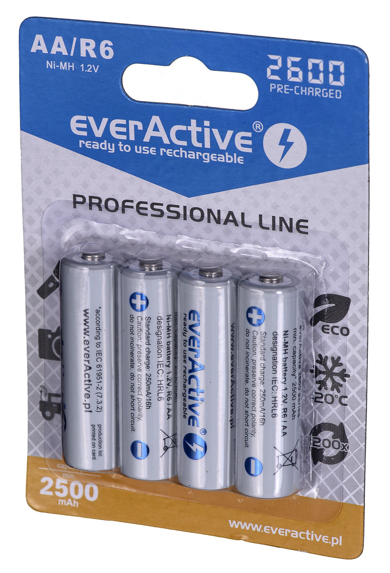 Rechargeable batteries everActive Ni-MH R6 AA 2600 mAh Professional Line_2